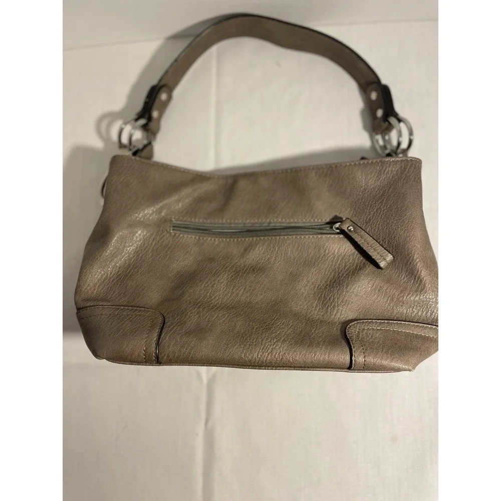 🟡Taupe Faux‎ Leather Shoulder Bag, Minimalist Hobo Purse, Every Day Casual Bag